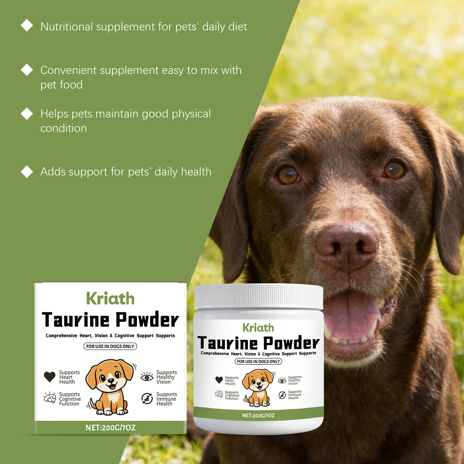 Dog Taurine Powder Easy-To-Mix - Wellness Health Nutrition ulasan dan harga