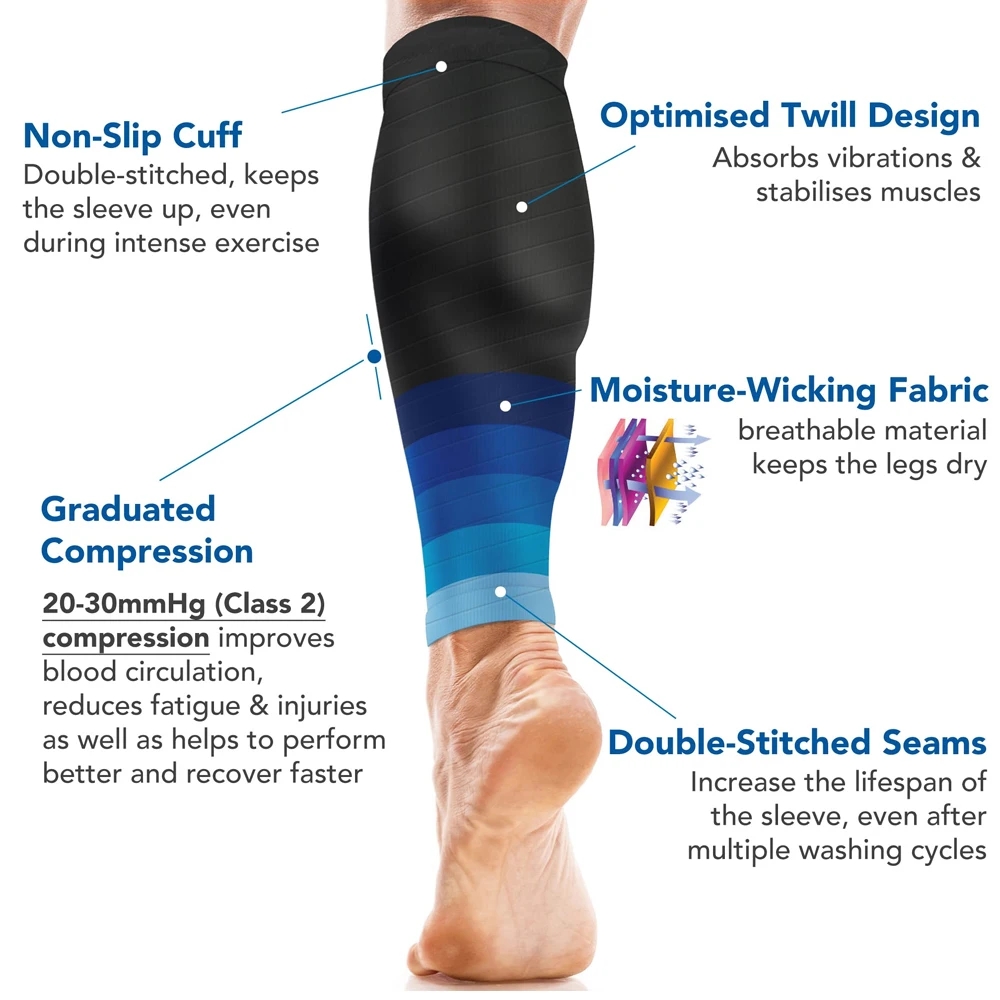 1Pair Calf Compression Sleeve  - Compression Knee Sleeve ulasan dan harga