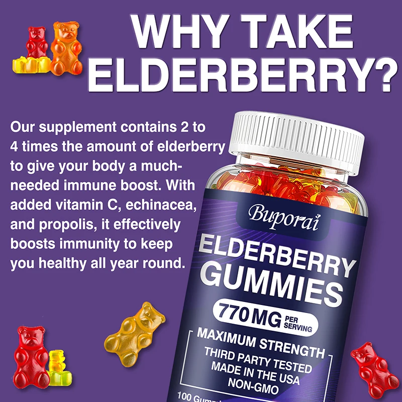 Elderberry Gummies - Smooth Sk - Health Wellness Activities ulasan dan harga
