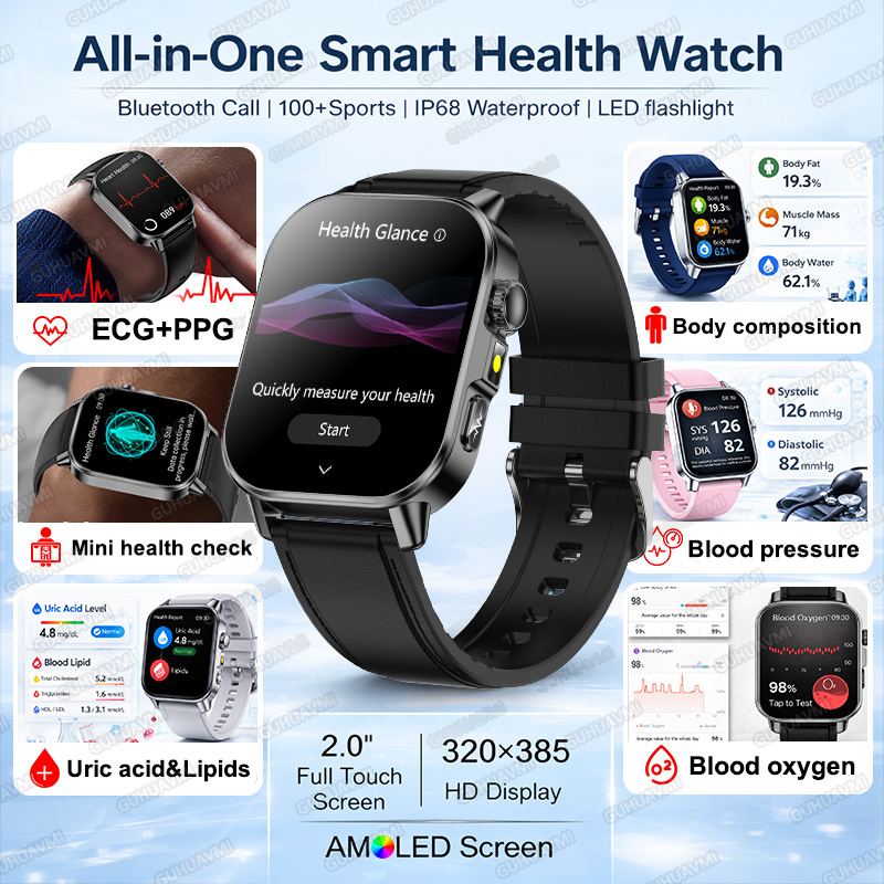 2026 Ultra AI Wellness ECG+PPG - Health Wellness Activities ulasan dan harga